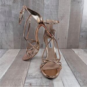 Steve Madden Metallic Strappy Heels